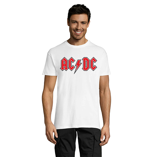 T-shirt męski AC DC Red, biały, 2XL
