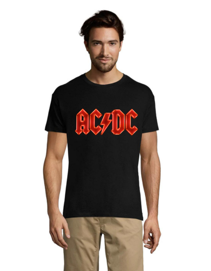 T-shirt męski AC DC Red czarny L