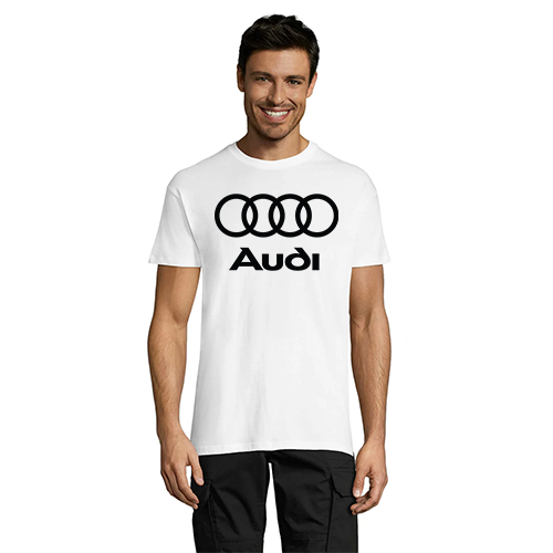T-shirt męski Audi Black, biały, 2XL