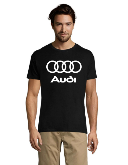 T-shirt męski Audi Black w kolorze czarnym, 4XL