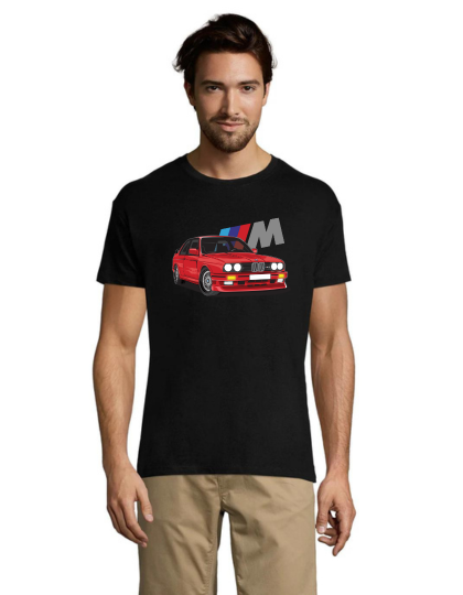 Męski t-shirt BMW E30 z M, czarny, 2XL