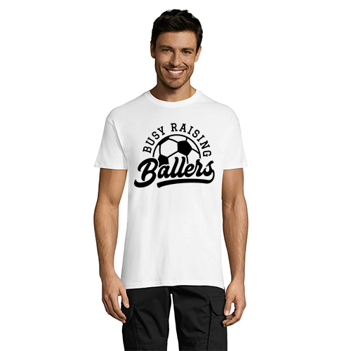 T-shirt męski Busy Raising Ballers w kolorze białym, 4XL
