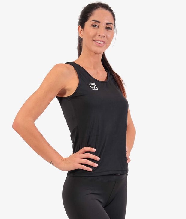 CANOTTA DONNA RUN sportowy podkoszulek czarny 2XL