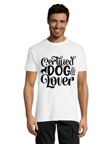 T-shirt męski Certified Dog Lover biały 4XL