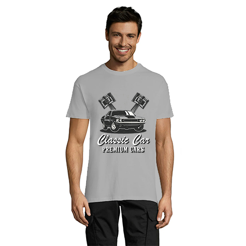 T-shirt męski Classic Car Premium Cars biały 3XS