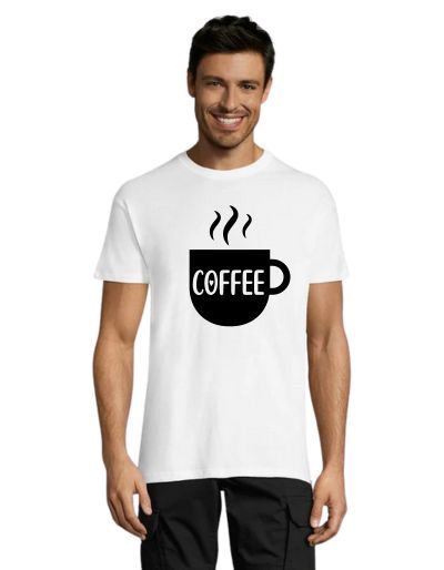 T-shirt męski Coffee 2 biały 2XL