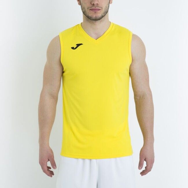 SLEEVELESS BASIC T-SHIRT COMBI golf żółty XS