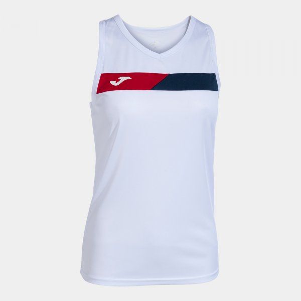 COURT SLEEVELESS SHIRT golf biały czerwony granatowy L