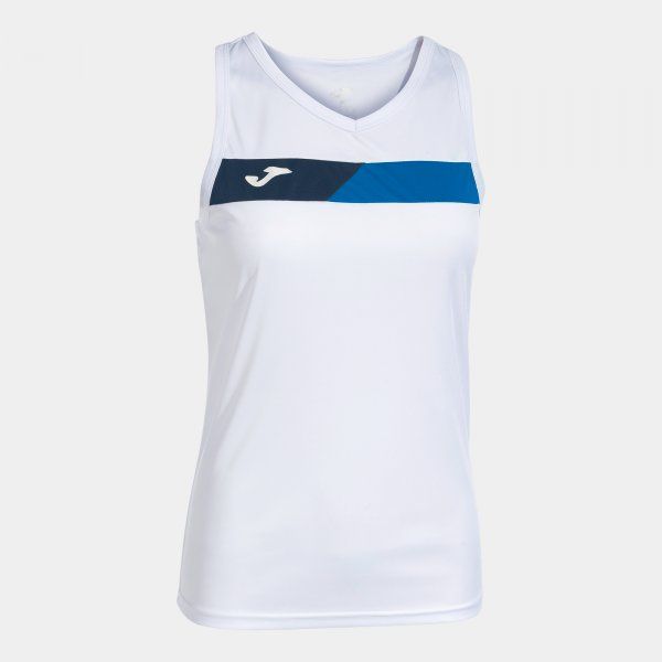 COURT SLEEVELESS SHIRT golf biały lazurowy granat M