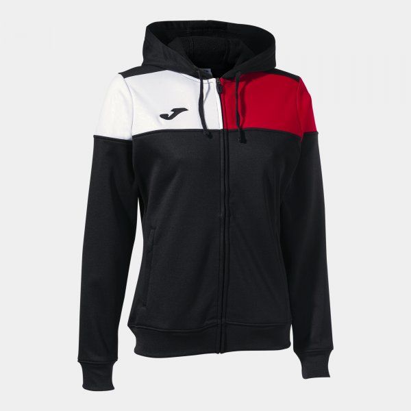 CREW V ZIP-UP HOODIE podkoszulek czarny czerwony biały 2XS