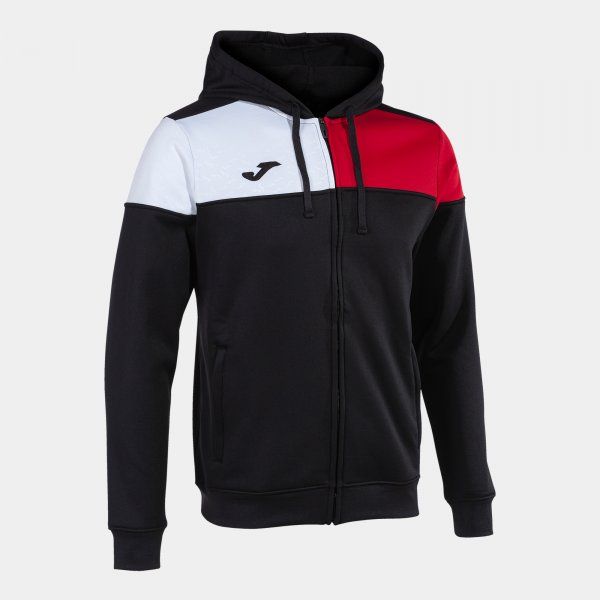 CREW V ZIP-UP HOODIE podkoszulek czarny czerwony biały L