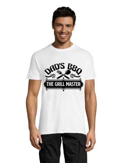 Dad's BBQ - Koszulka męska Grill Master biała 2XS