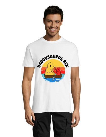 T-shirt męski Daddysaurus Rex w kolorze czarnym XL