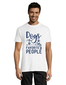 Koszulka męska „Pies są moimi ulubionymi ludźmi” biała 2XS