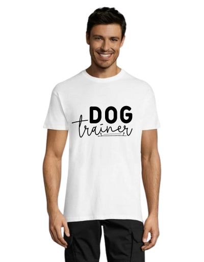 Męska koszulka trenera psów w kolorze białym, 4XL