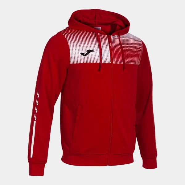 ECO SUPERNOVA ZIP-UP HOODIE podkoszulek czerwony biały 2XS