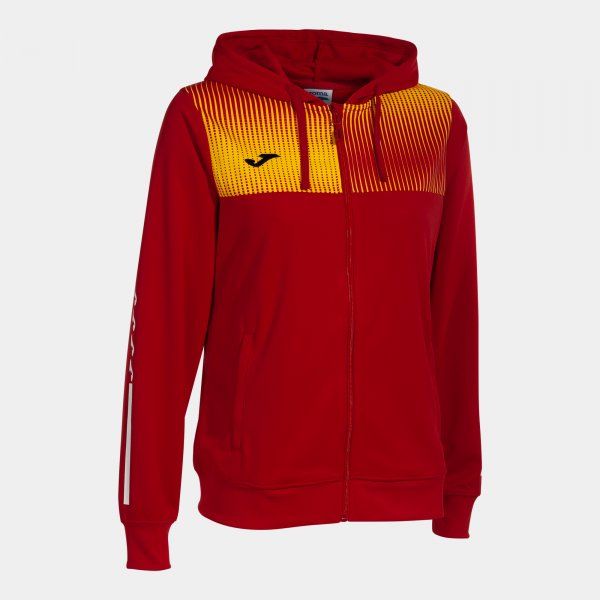 ECO SUPERNOVA ZIP-UP HOODIE podkoszulek czerwony żółty 2XS