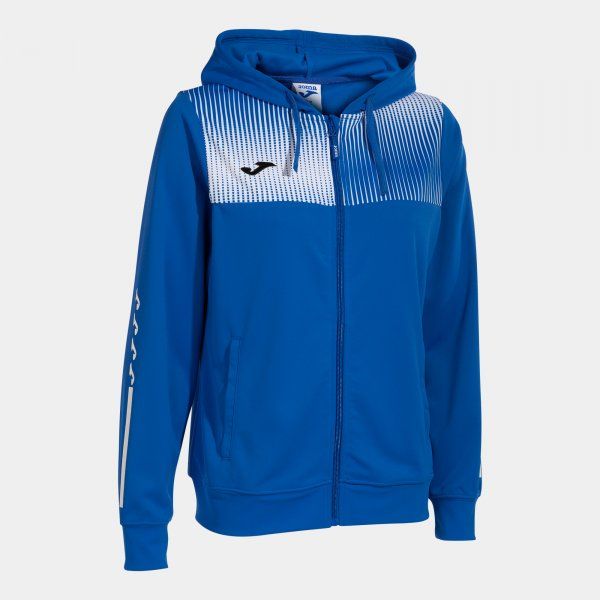 ECO SUPERNOVA ZIP-UP HOODIE lazurowo-biały 2XS