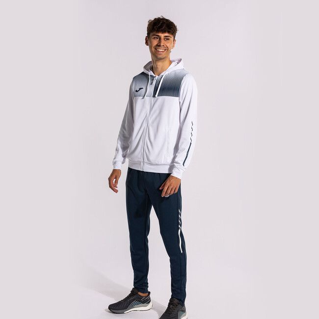 ECO SUPERNOVA ZIP-UP HOODIE podkoszulek biały granat 2XS