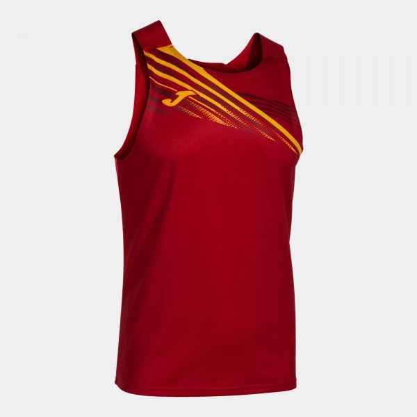 ELITE X SLEEVELESS SHIRT sportowy podkoszulek czerwony 2XS