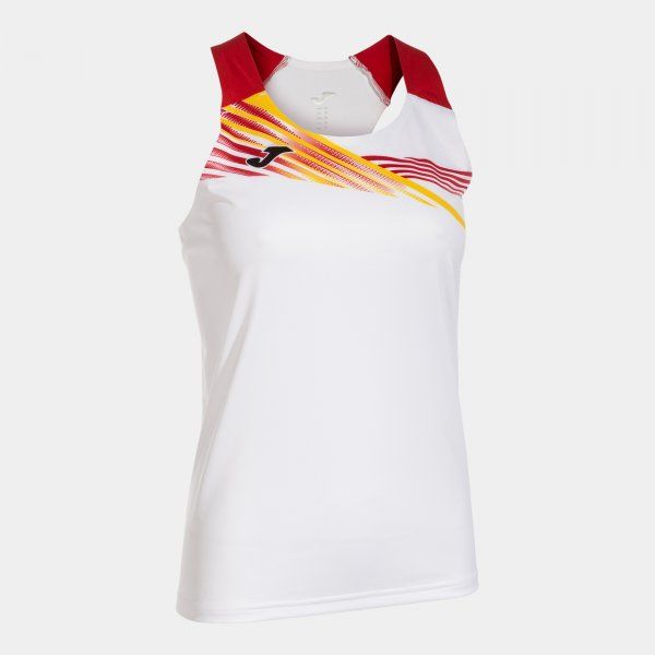 ELITE X TANK TOP sportowy podkoszulek biały czerwony L