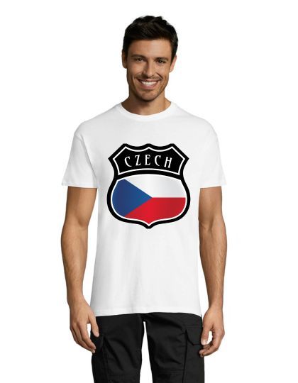 T-shirt męski Herb Republiki Czeskiej biała L