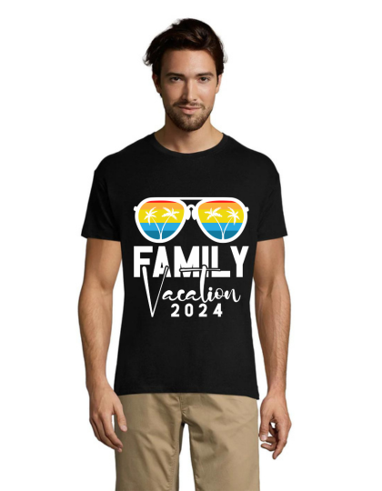 T-shirt męski Family Vacation 2024 czarny 2XL