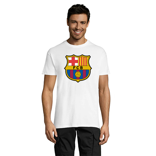 T-shirt męski FC Barcelona biały L