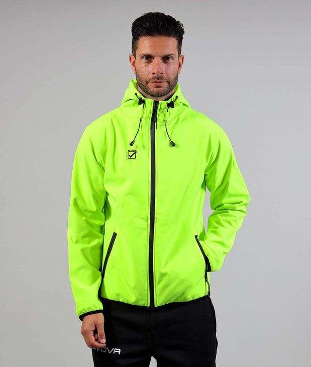 GIUBBOTTO SOFT SHELL kurtka fluo żółty/czarny 3XL