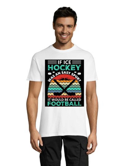 Hokej nazywałby się męskim T-shirtem piłkarskim w kolorze białym S