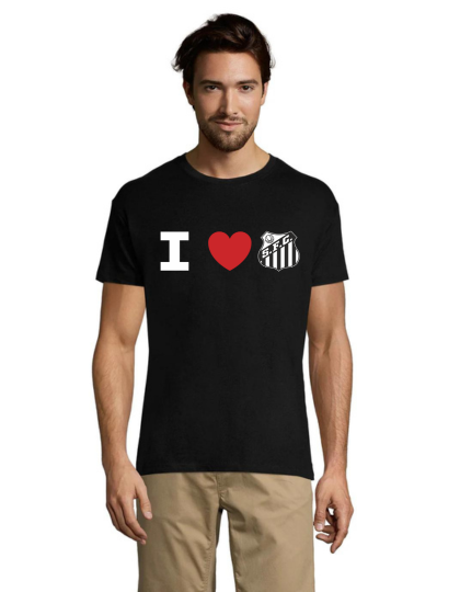 T-shirt męski I Love Santos Futebol Clube czarny 2XL