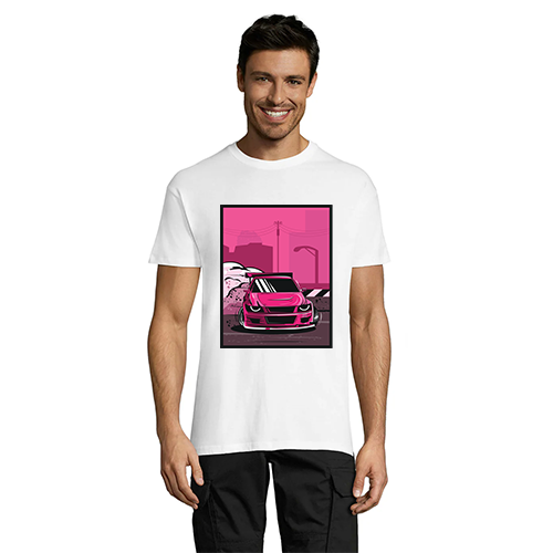 Koszulka męska Japanese - Drifting Car biała 2XL