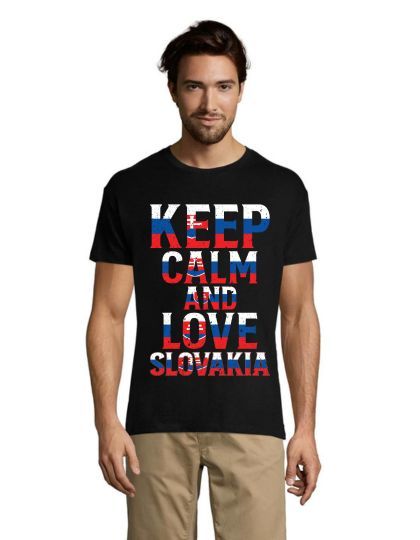 Zachowaj spokój i kochaj męski T-shirt Słowacja biały 2XL