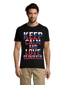 T-shirt męski Zachowaj spokój i kochaj Słowenię w kolorze białym XL