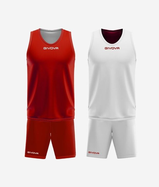 KIT DOUBLE IN MESH ROSSO/BIANCO Tg. M