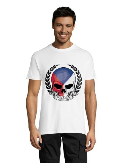 T-shirt męski Skull Czech Republic biała XS