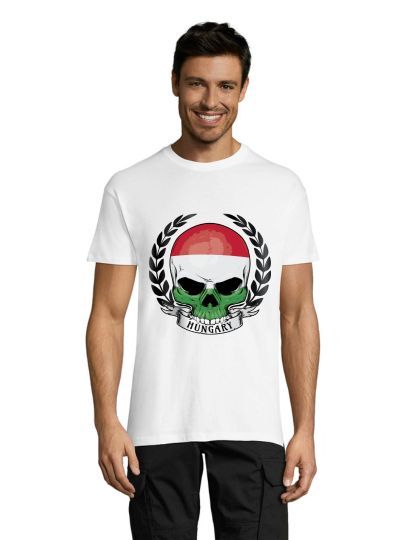 T-shirt męski Skull Węgry biały S