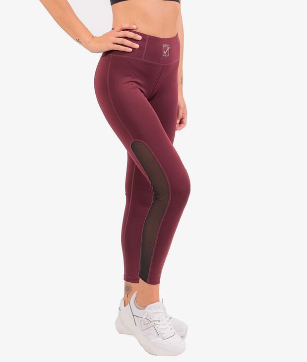 LEGGINGS MOON spodnie do joggingu czarny/wiśniowy L