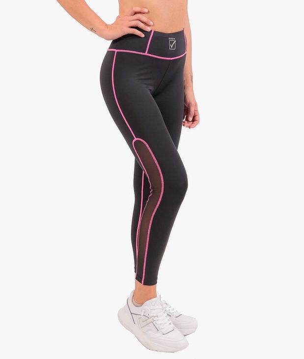 LEGGINGS MOON NERO/FUXIA Tg. M