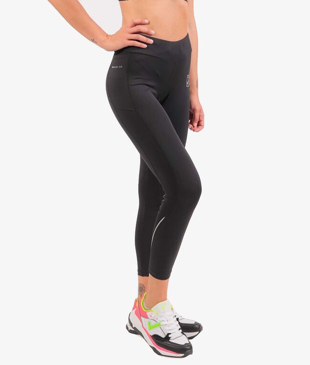 LEGGINGS STYLE DONNA spodnie do joggingu czarny L