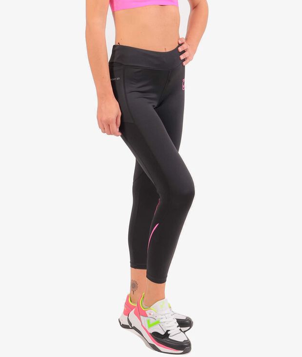 LEGGINGS STYLE DONNA NERO/FUXIA Tg. L