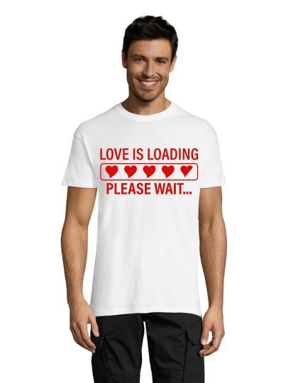 Koszulka męska Love is Loading biała 2XS