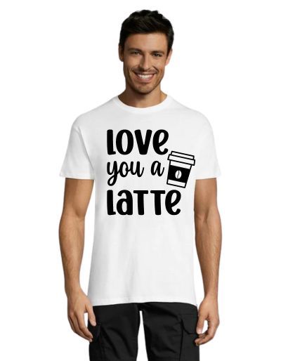 Męski t-shirt Love You A Latte w kolorze czarnym 2XL