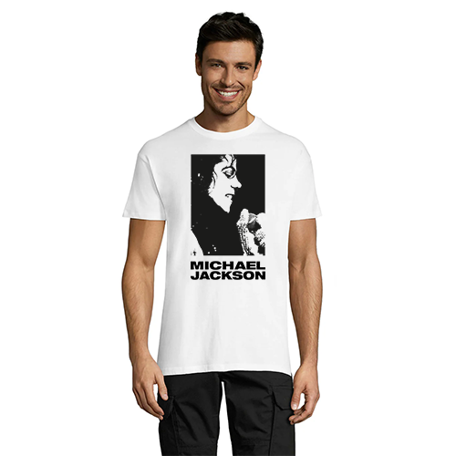 T-shirt męski Michael Jackson Face biały 2XS