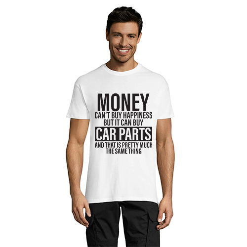 Męska koszulka t-shirt Money Can't Buy Happiness czarna 5XS