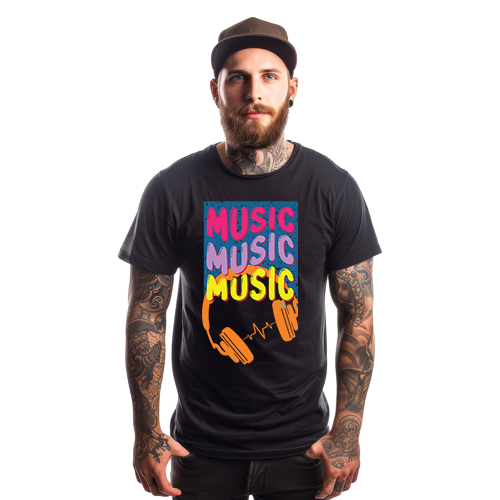 Music Music Muzyczny t-shirt męski w kolorze białym, XL