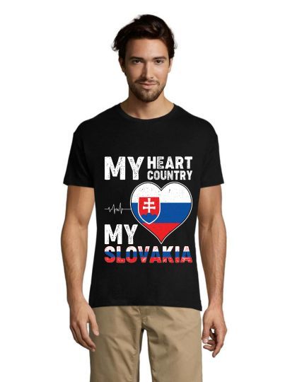 Koszulka męska Moje palenisko, moja Słowacja, biała 2XS