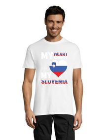 T-shirt męski Moje palenisko, moja Słowenia biały L