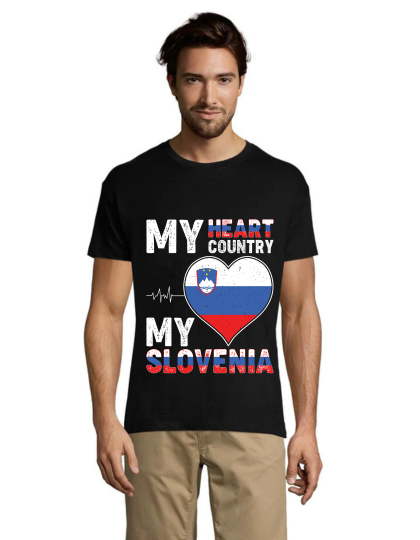 T-shirt męski Moje palenisko, moja Słowenia czarny 2XL