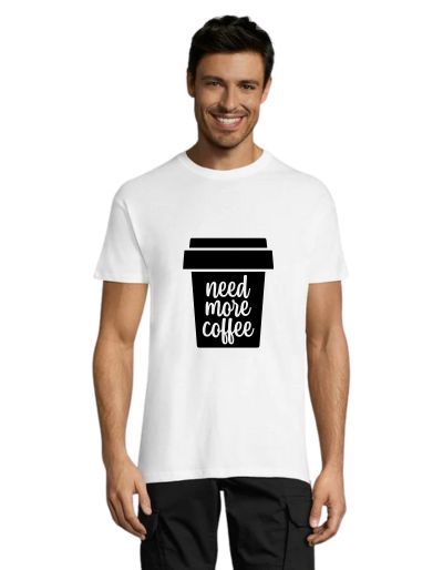Potrzebujesz więcej kawy t-shirt męski biały 2XL